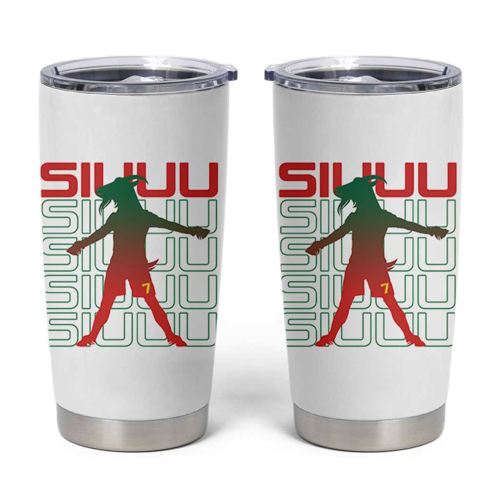 Funny Siuuuu Tumbler Cup Iconic Goal Shout Soccer Lover Gift