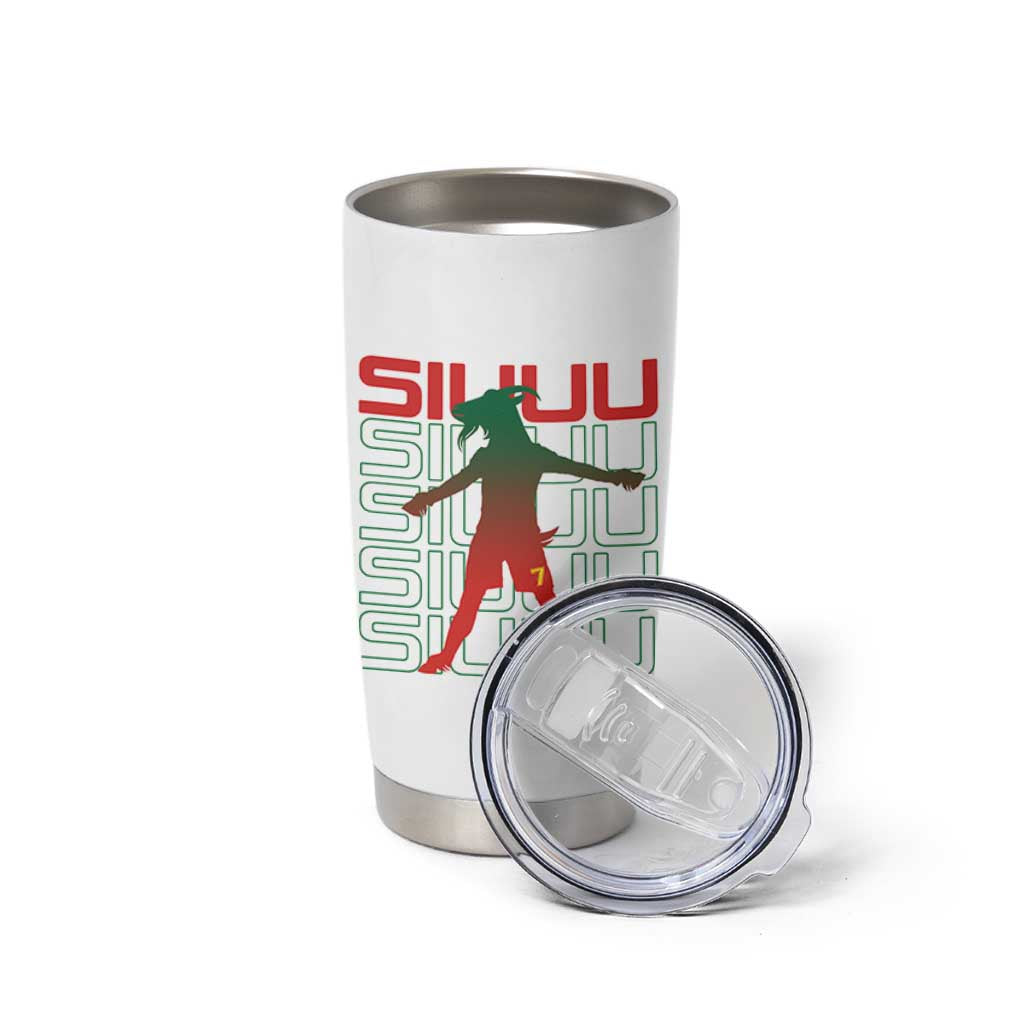 Funny Siuuuu Tumbler Cup Iconic Goal Shout Soccer Lover Gift