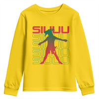 Funny Siuuuu Youth Sweatshirt Iconic Goal Shout Soccer Lover Gift