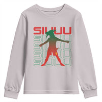 Funny Siuuuu Youth Sweatshirt Iconic Goal Shout Soccer Lover Gift
