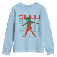Funny Siuuuu Youth Sweatshirt Iconic Goal Shout Soccer Lover Gift