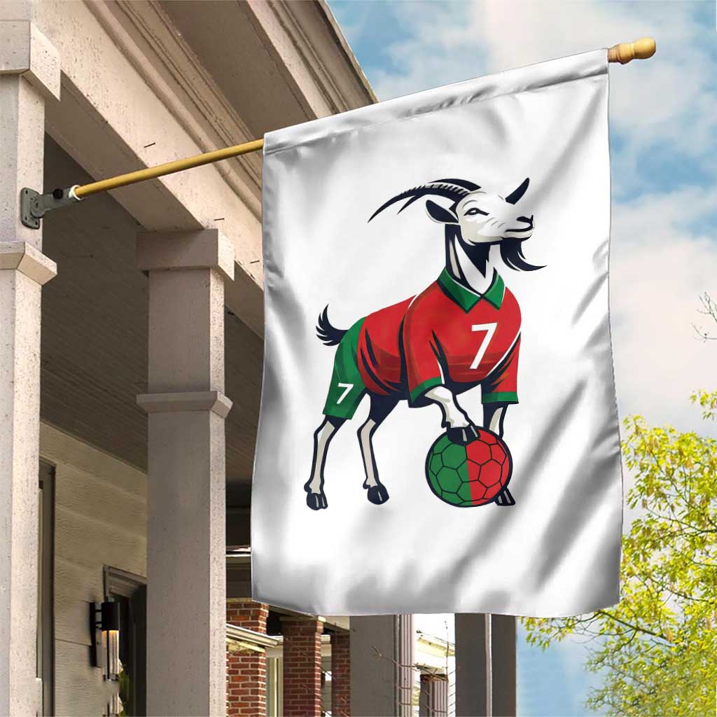 Number Seven Soccer GOAT Siuuuu Celebration Garden Flag