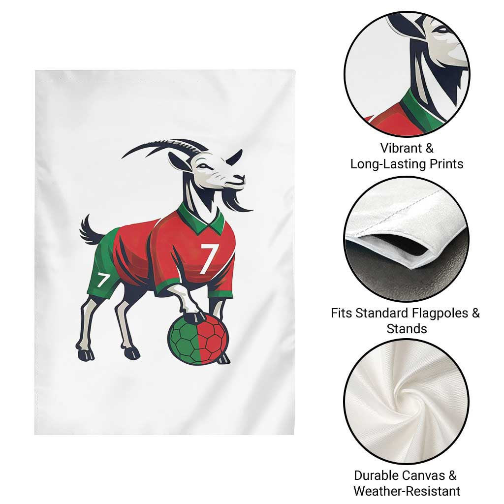 Number Seven Soccer GOAT Siuuuu Celebration Garden Flag