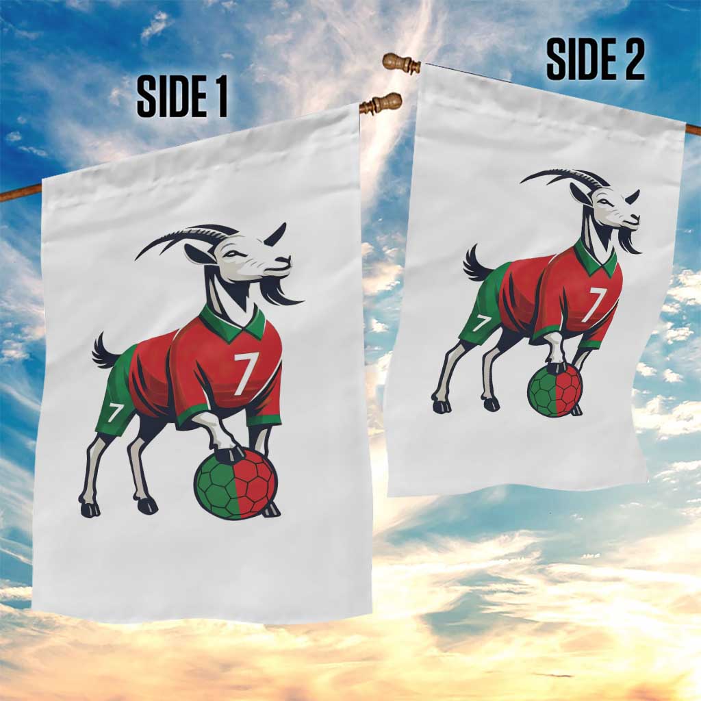 Number Seven Soccer GOAT Siuuuu Celebration Garden Flag