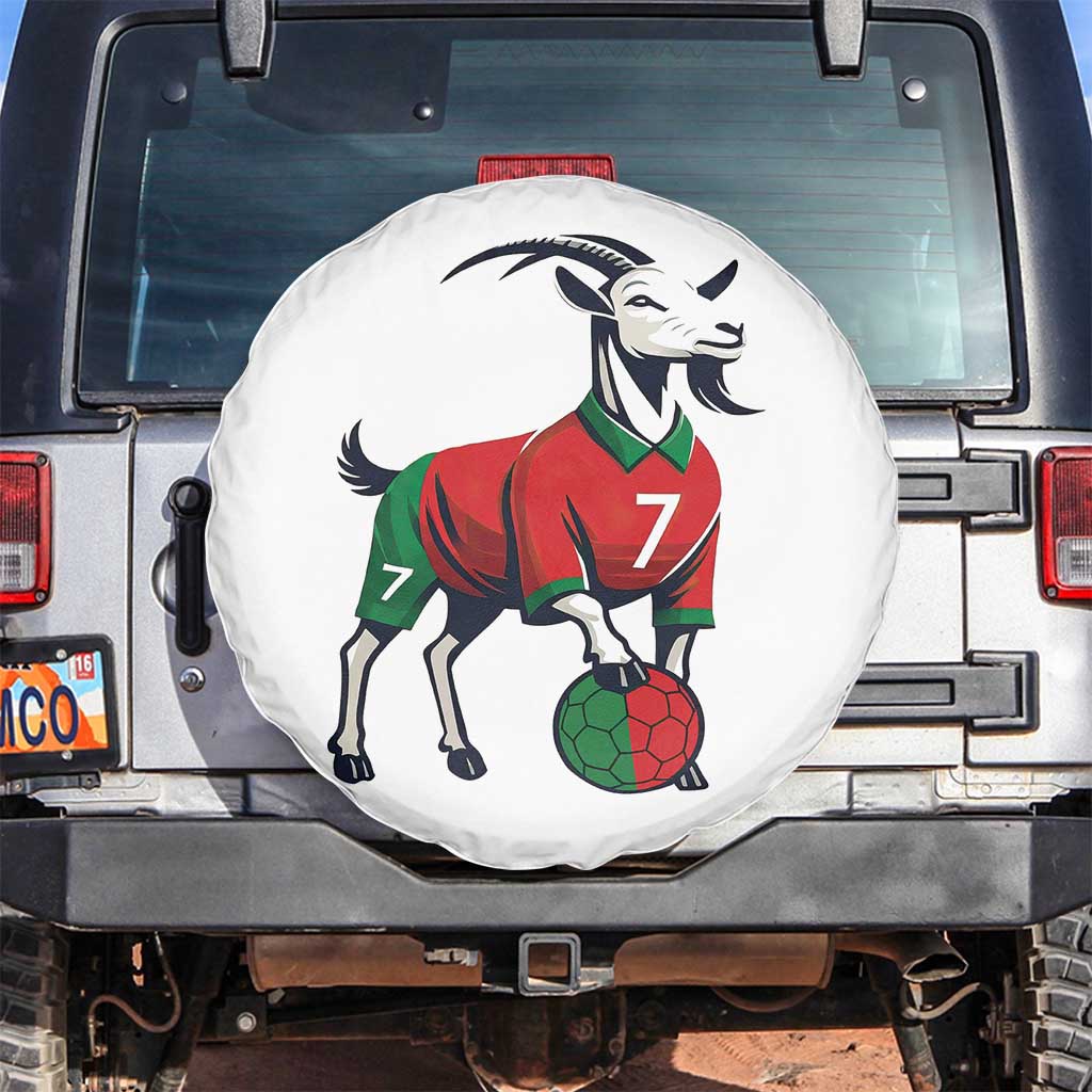 Number Seven Soccer GOAT Siuuuu Celebration Spare Tire Cover
