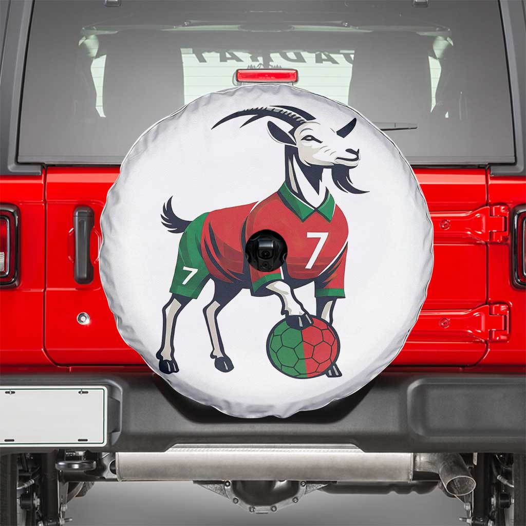 Number Seven Soccer GOAT Siuuuu Celebration Spare Tire Cover