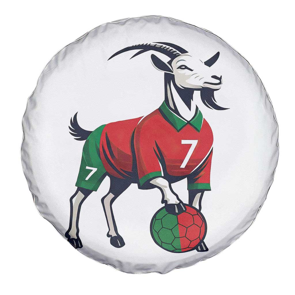 Number Seven Soccer GOAT Siuuuu Celebration Spare Tire Cover