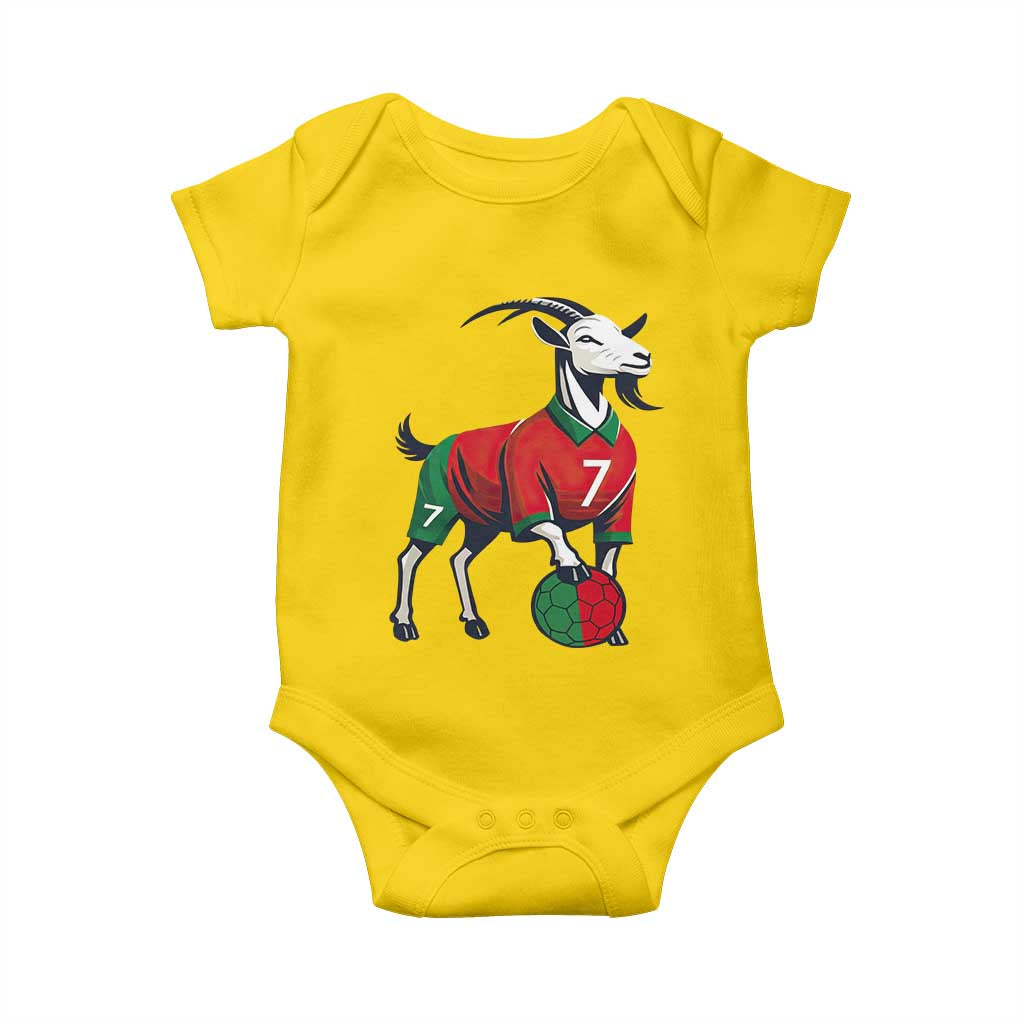 Number Seven Soccer GOAT Siuuuu Celebration Baby Onesie