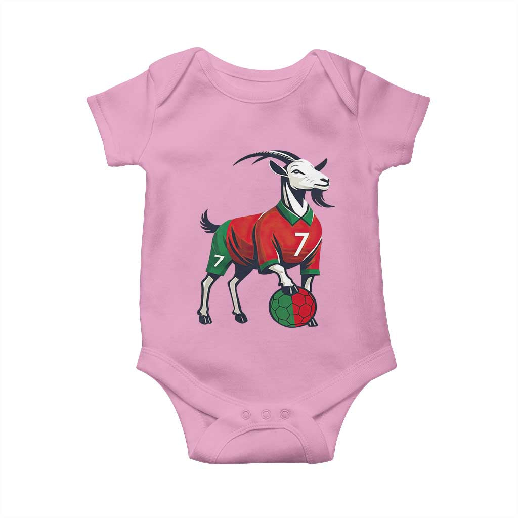 Number Seven Soccer GOAT Siuuuu Celebration Baby Onesie