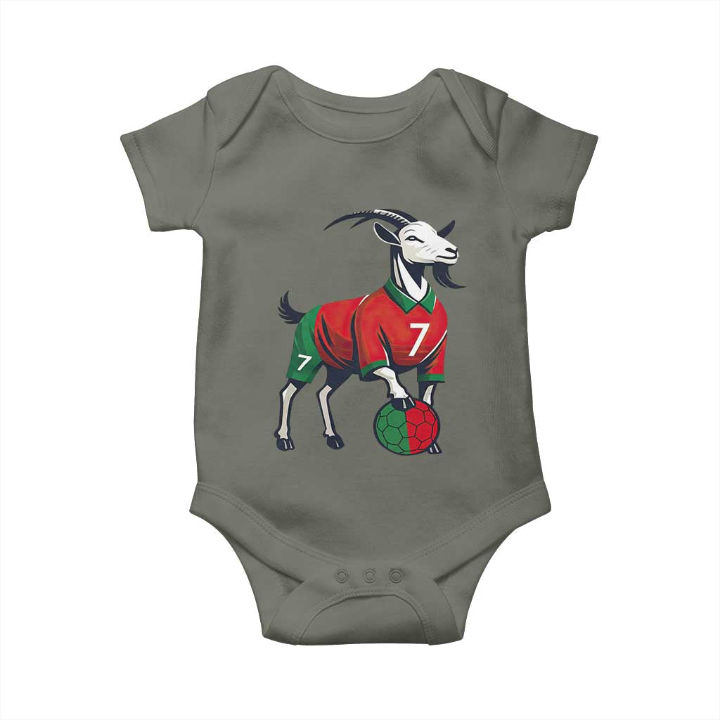 Number Seven Soccer GOAT Siuuuu Celebration Baby Onesie