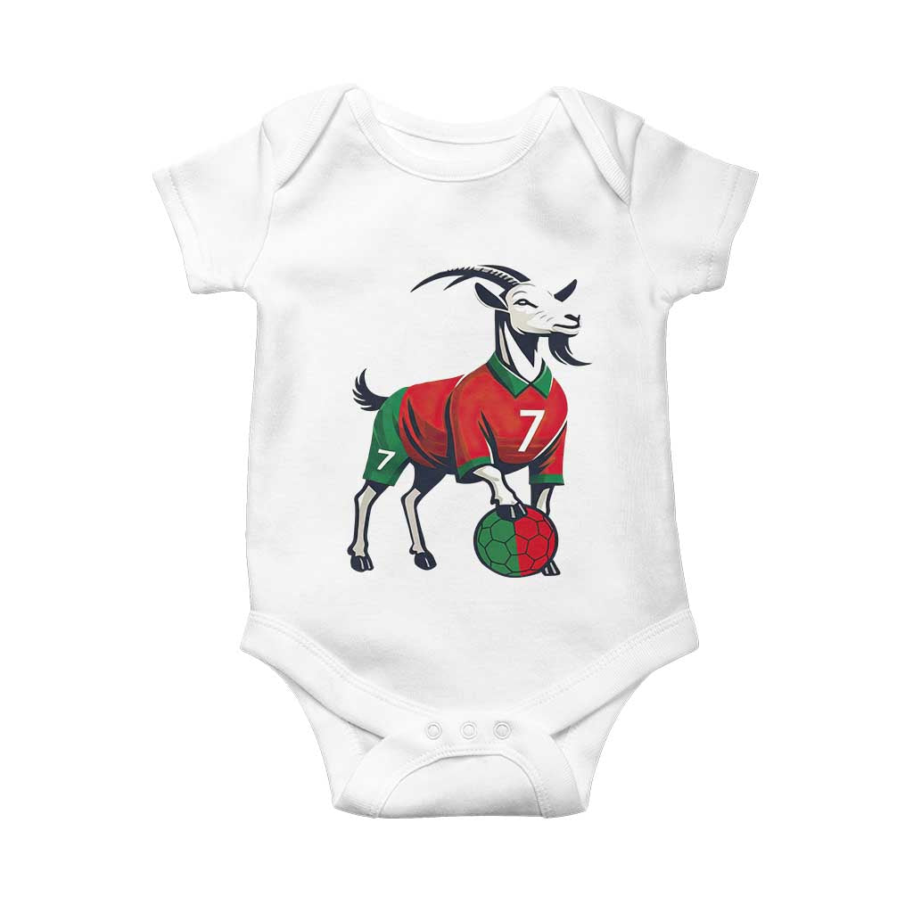 Number Seven Soccer GOAT Siuuuu Celebration Baby Onesie