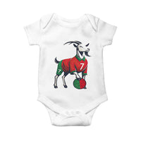 Number Seven Soccer GOAT Siuuuu Celebration Baby Onesie