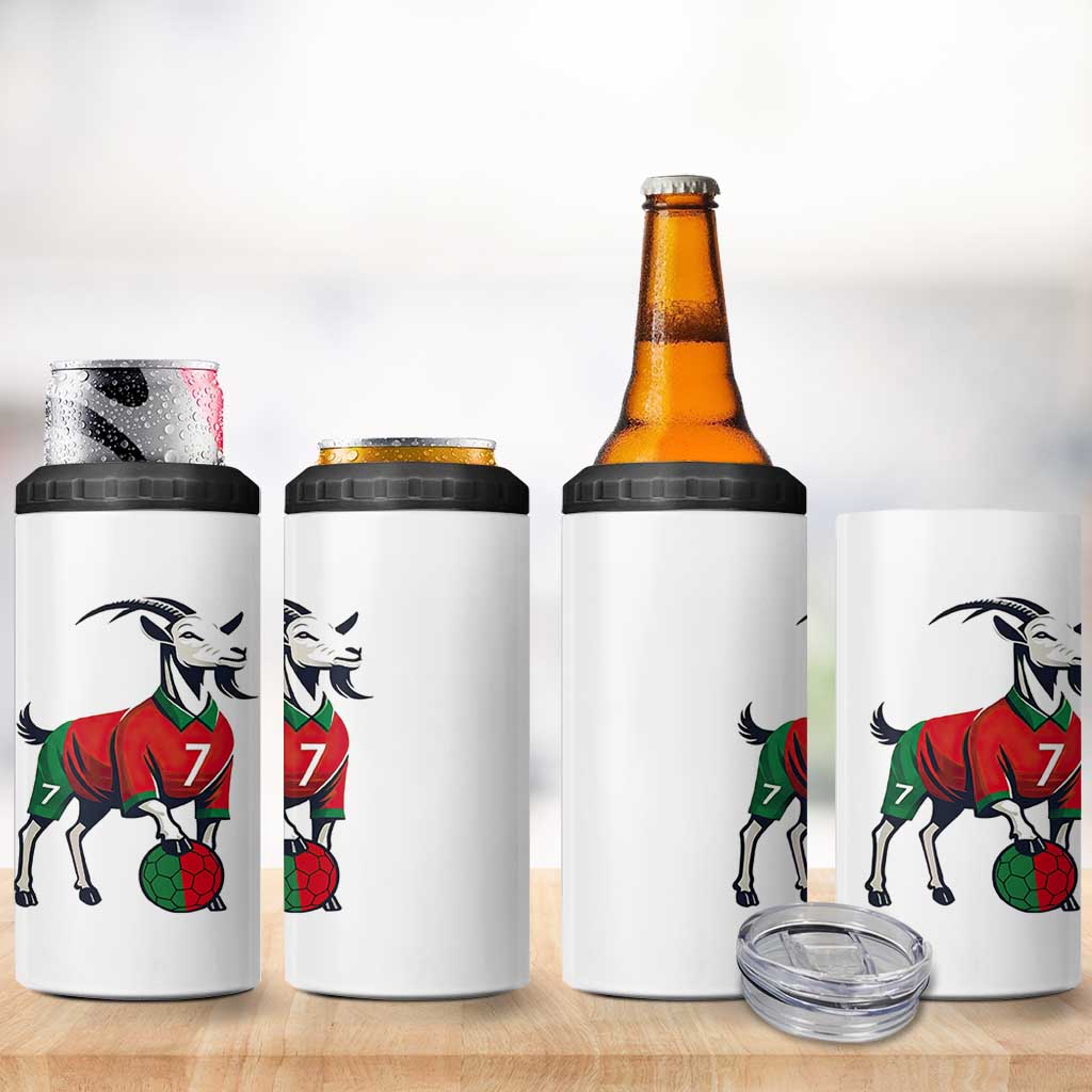 Number Seven Soccer GOAT Siuuuu Celebration 4 in 1 Can Cooler Tumbler