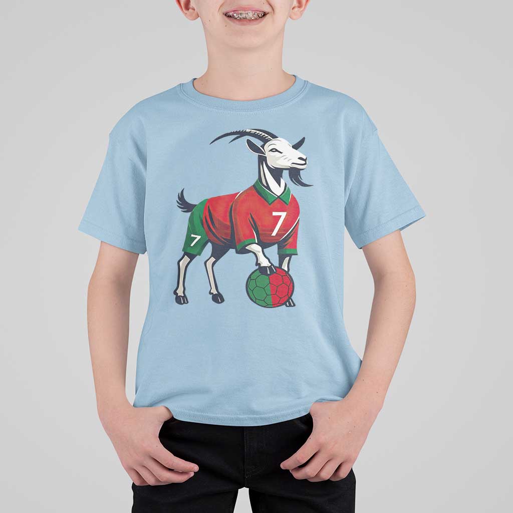 Number Seven Soccer GOAT Siuuuu Celebration T Shirt For Kid