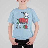 Number Seven Soccer GOAT Siuuuu Celebration T Shirt For Kid