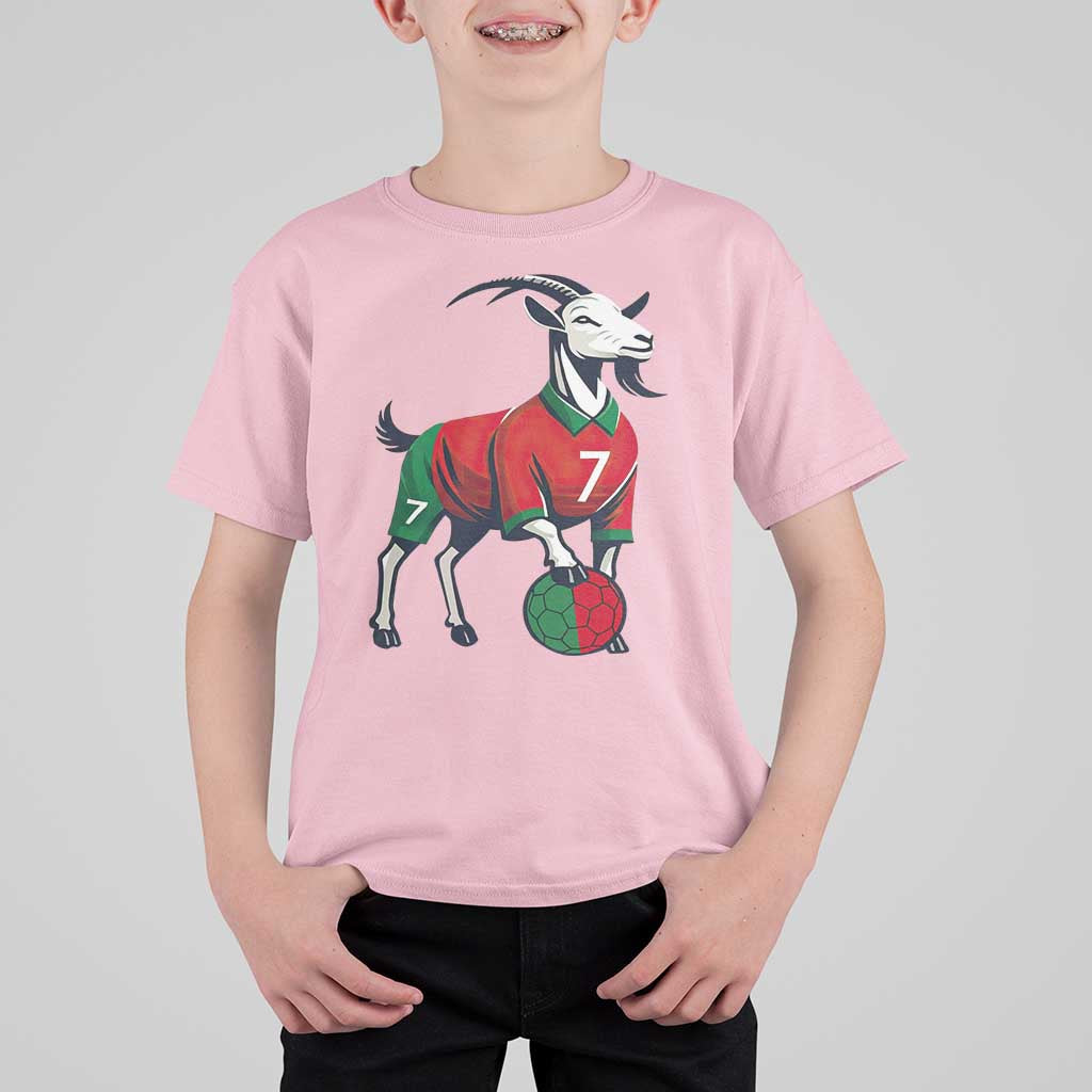 Number Seven Soccer GOAT Siuuuu Celebration T Shirt For Kid