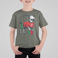 Number Seven Soccer GOAT Siuuuu Celebration T Shirt For Kid