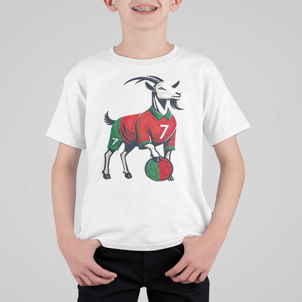Number Seven Soccer GOAT Siuuuu Celebration T Shirt For Kid