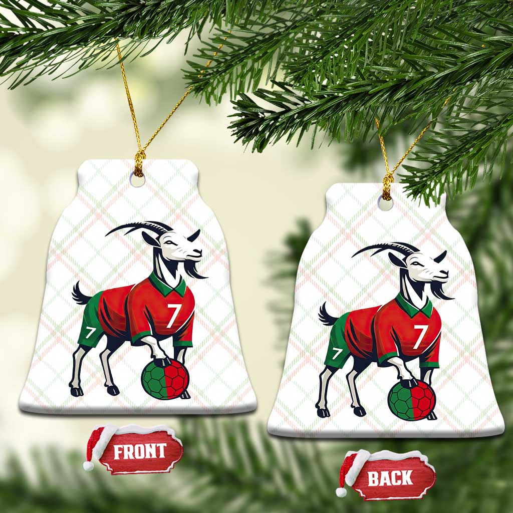 Number Seven Soccer GOAT Siuuuu Celebration Ceramic Ornament