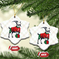 Number Seven Soccer GOAT Siuuuu Celebration Ceramic Ornament
