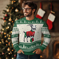 Number Seven Soccer GOAT Siuuuu Celebration Ugly Christmas Sweater