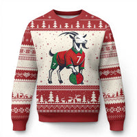 Number Seven Soccer GOAT Siuuuu Celebration Ugly Christmas Sweater