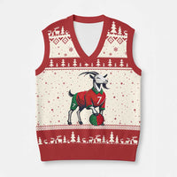 Number Seven Soccer GOAT Siuuuu Celebration V-Neck Knit Sweater Vest