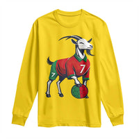 Number Seven Soccer GOAT Siuuuu Celebration Long Sleeve Shirt