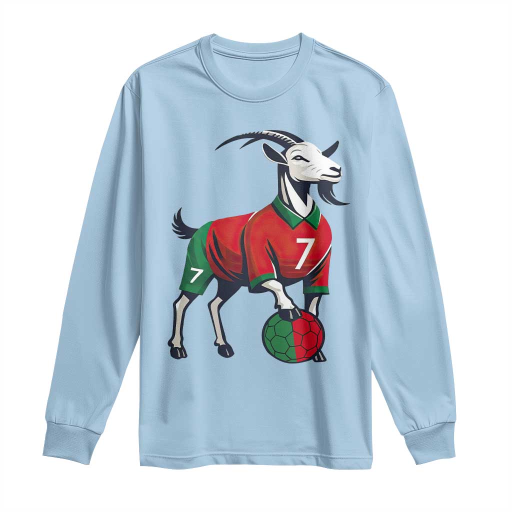 Number Seven Soccer GOAT Siuuuu Celebration Long Sleeve Shirt