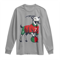 Number Seven Soccer GOAT Siuuuu Celebration Long Sleeve Shirt