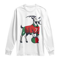 Number Seven Soccer GOAT Siuuuu Celebration Long Sleeve Shirt