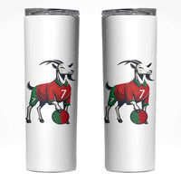 Number Seven Soccer GOAT Siuuuu Celebration Skinny Tumbler