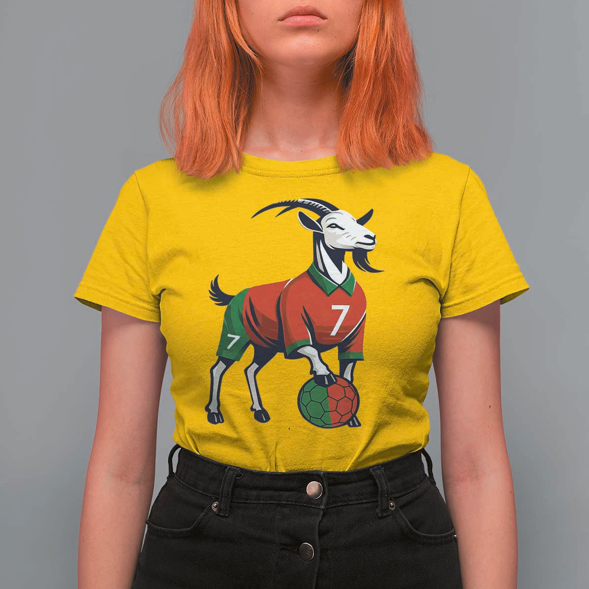 Number Seven Soccer GOAT Siuuuu Celebration T Shirt For Women