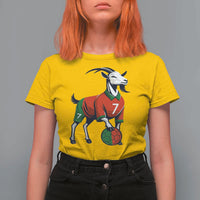 Number Seven Soccer GOAT Siuuuu Celebration T Shirt For Women