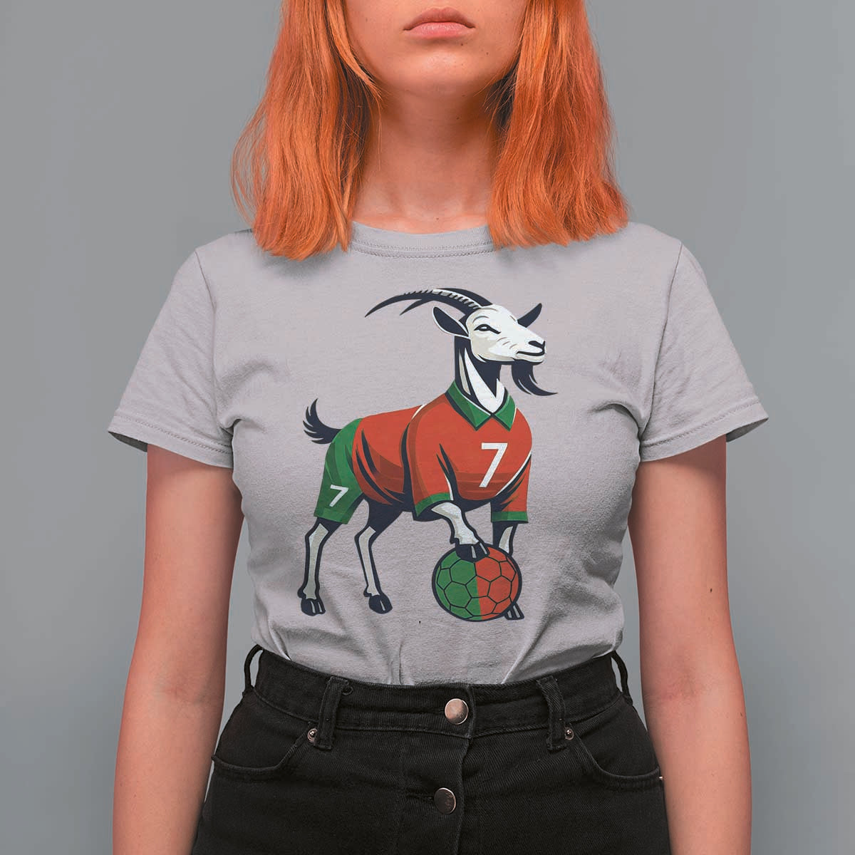 Number Seven Soccer GOAT Siuuuu Celebration T Shirt For Women