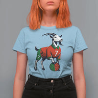 Number Seven Soccer GOAT Siuuuu Celebration T Shirt For Women