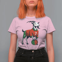 Number Seven Soccer GOAT Siuuuu Celebration T Shirt For Women