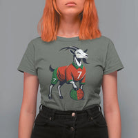 Number Seven Soccer GOAT Siuuuu Celebration T Shirt For Women