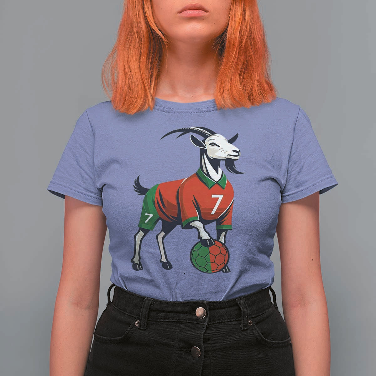 Number Seven Soccer GOAT Siuuuu Celebration T Shirt For Women