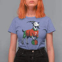 Number Seven Soccer GOAT Siuuuu Celebration T Shirt For Women