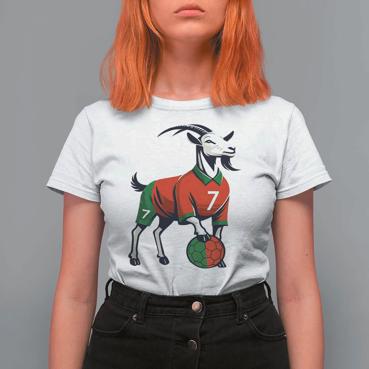 Number Seven Soccer GOAT Siuuuu Celebration T Shirt For Women