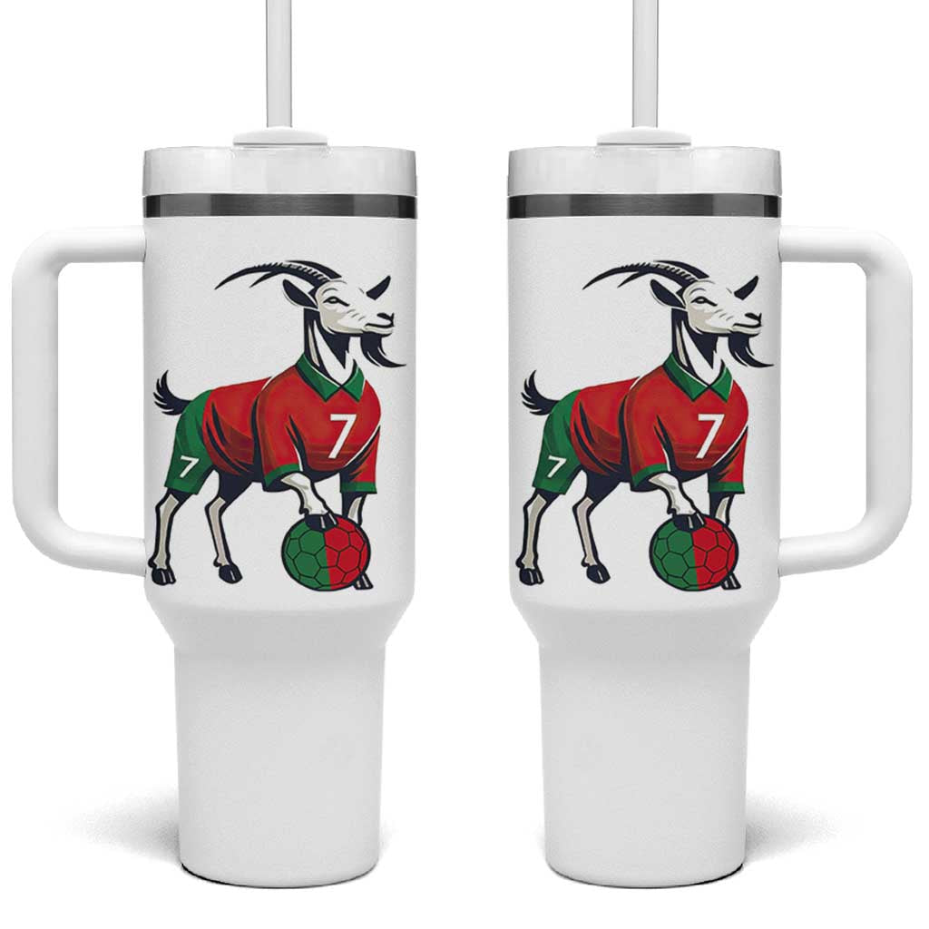 Number Seven Soccer GOAT Siuuuu Celebration Tumbler With Handle