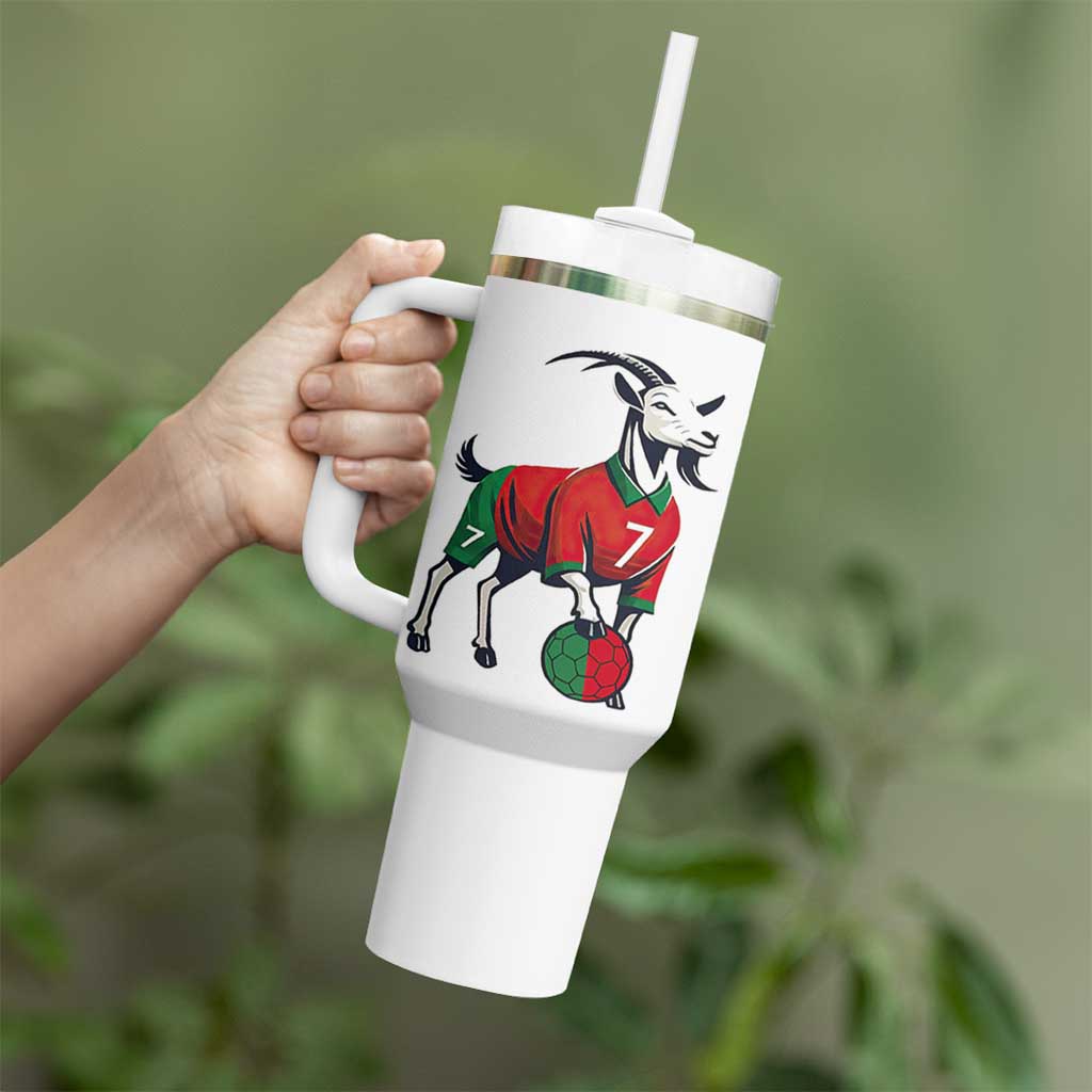 Number Seven Soccer GOAT Siuuuu Celebration Tumbler With Handle