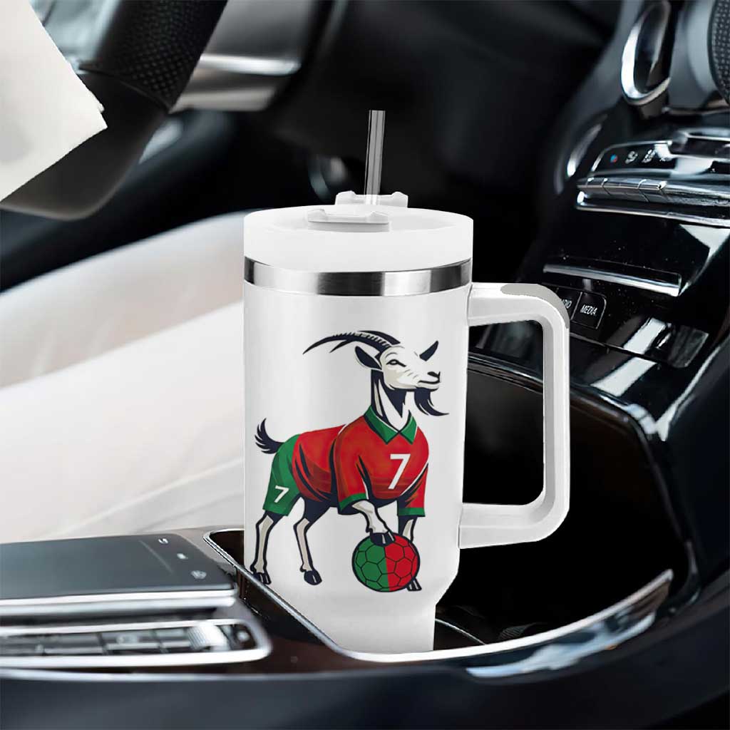 Number Seven Soccer GOAT Siuuuu Celebration Tumbler With Handle