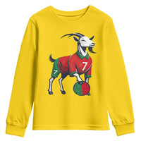 Number Seven Soccer GOAT Siuuuu Celebration Youth Sweatshirt