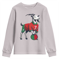 Number Seven Soccer GOAT Siuuuu Celebration Youth Sweatshirt