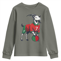 Number Seven Soccer GOAT Siuuuu Celebration Youth Sweatshirt