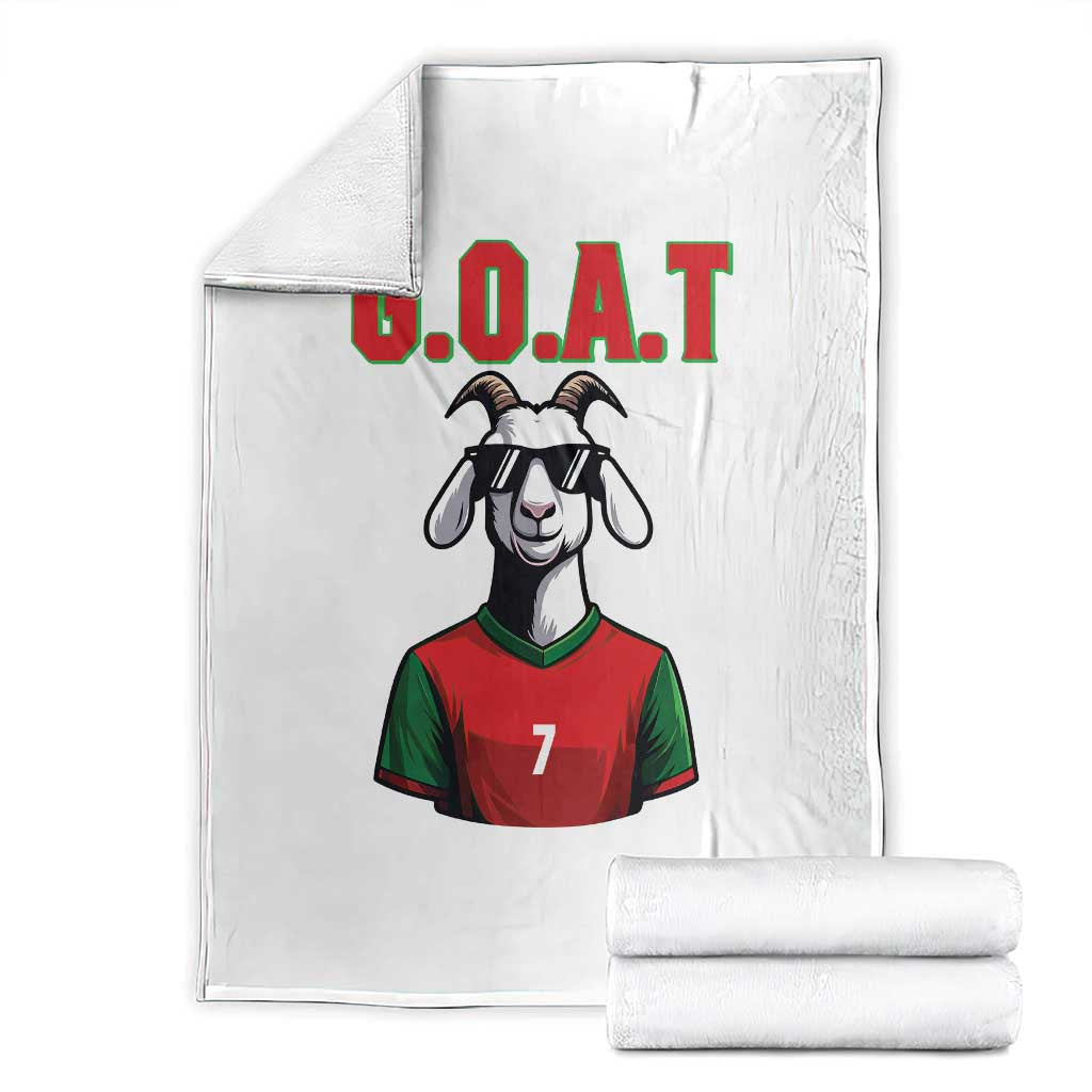 Siuuuu Goat Soccer Celebration Throw Blanket Gift For Fans