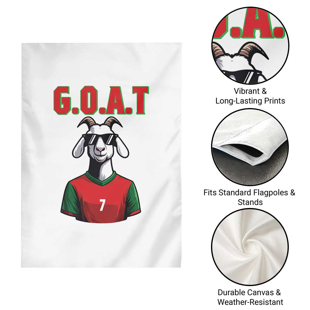 Siuuuu Goat Soccer Celebration Garden Flag Gift For Fans