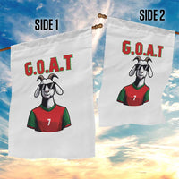 Siuuuu Goat Soccer Celebration Garden Flag Gift For Fans